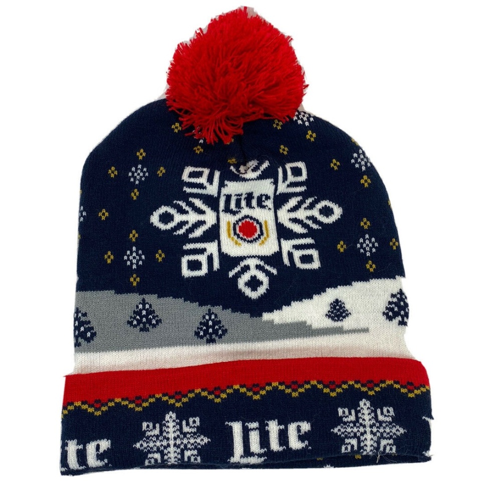 Miller Lite Beer Beanie Cap Knit Winter Hat